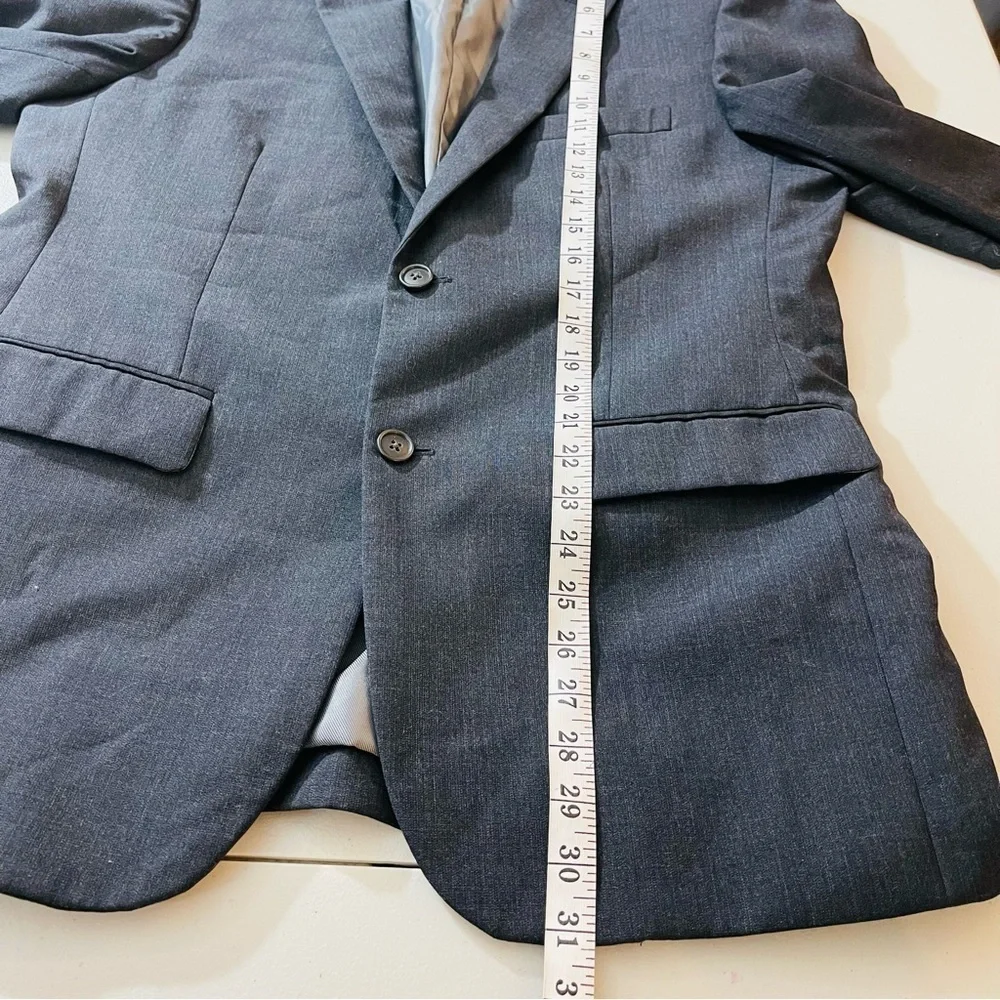 Pronto Uomo Two Buttons Wool Blend Blazer Suit Jacket Size 40R Black